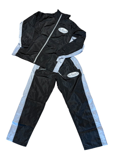 “Clarity Global” Windbreaker Tracksuit - Black/Gray