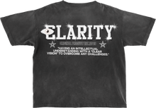 Load image into Gallery viewer, Clarity “Mission Statement” Black Acid Wash T-Shirt