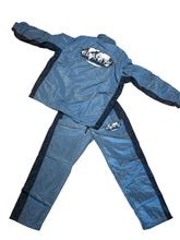 Load image into Gallery viewer, “Clarity Global” Windbreaker Tracksuit - Slate Blue/Navy